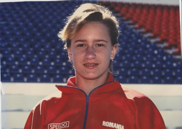 Dr. Claudia Stanescu's head shot from her time as an Olympic swimmer